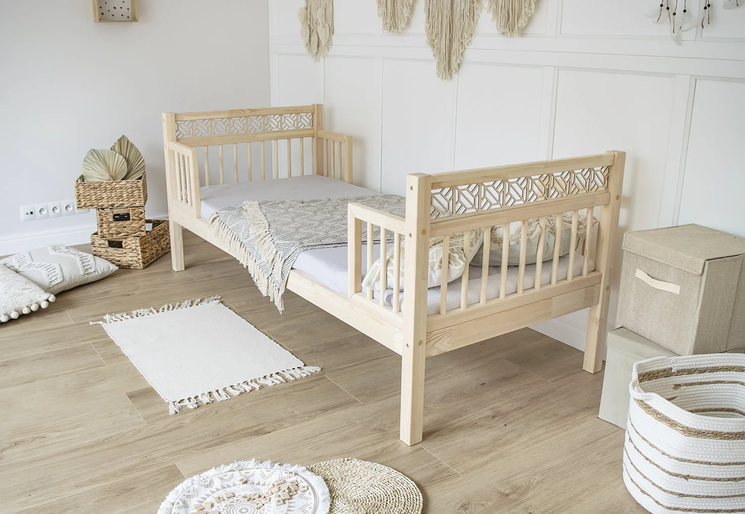 Boho-Bett Ruka II ohne Schublade