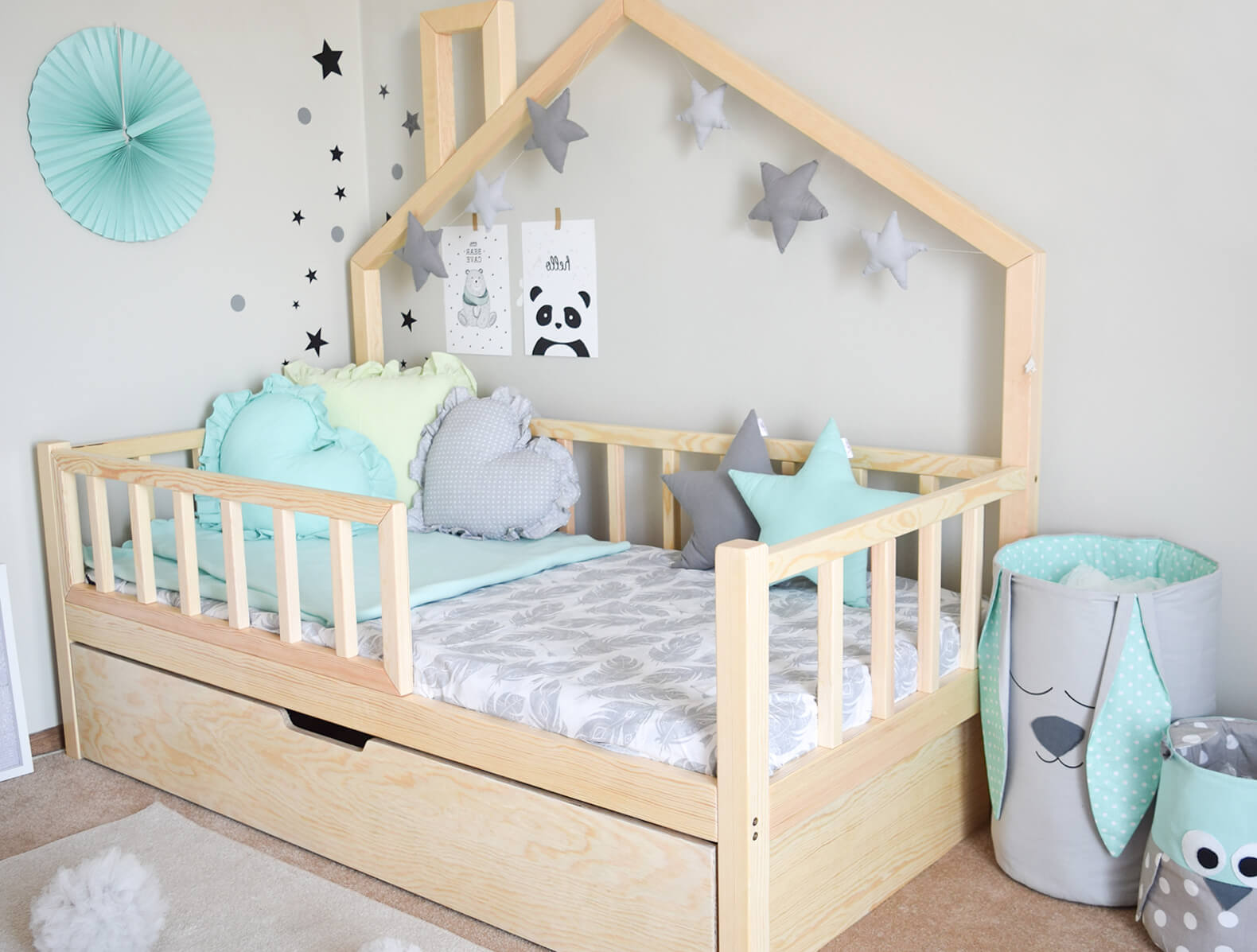 Hausbett Linea mit Schublade