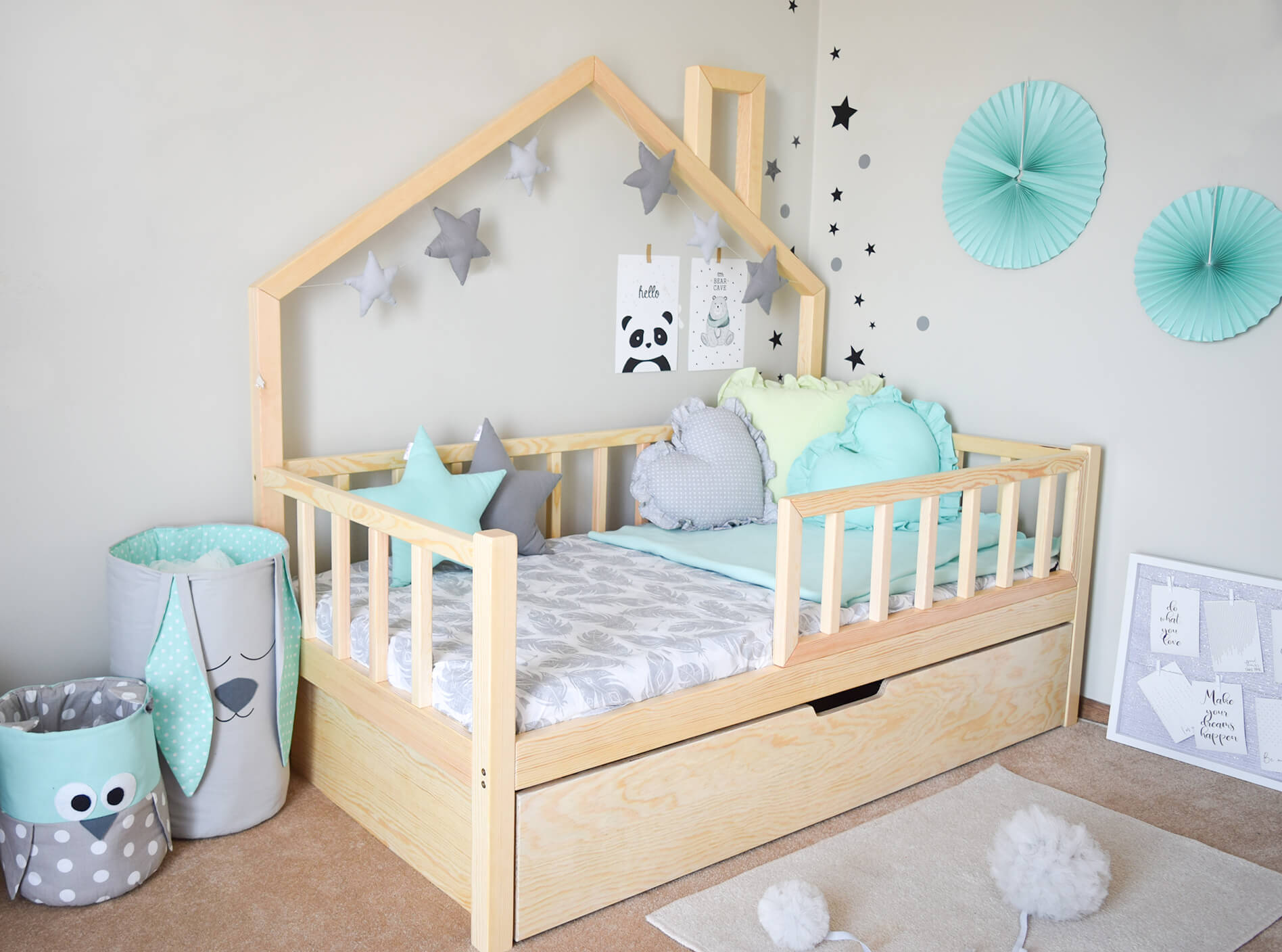 Hausbett Linea mit Schublade