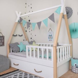 Hausbett Tipi mit Schublade 2
