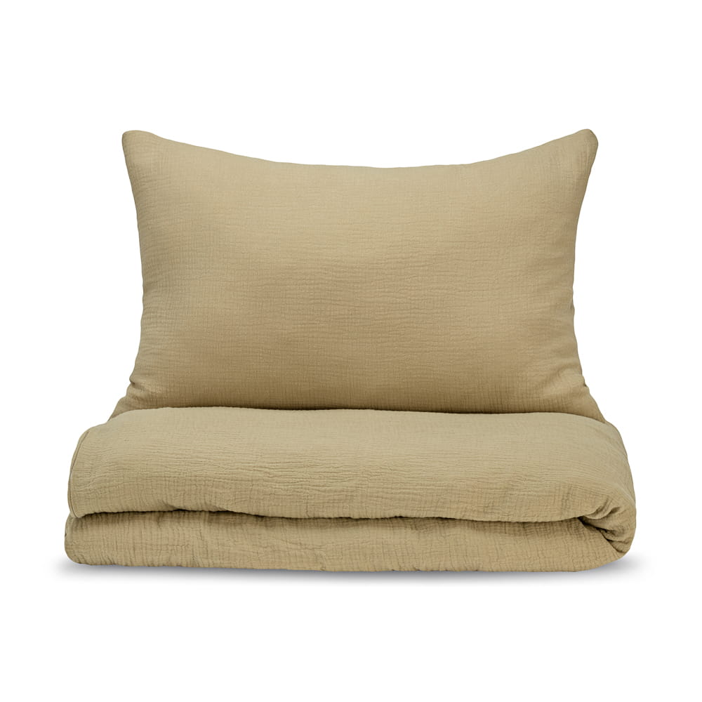 Musselin-Bettwäsche für Kinder - Oliv