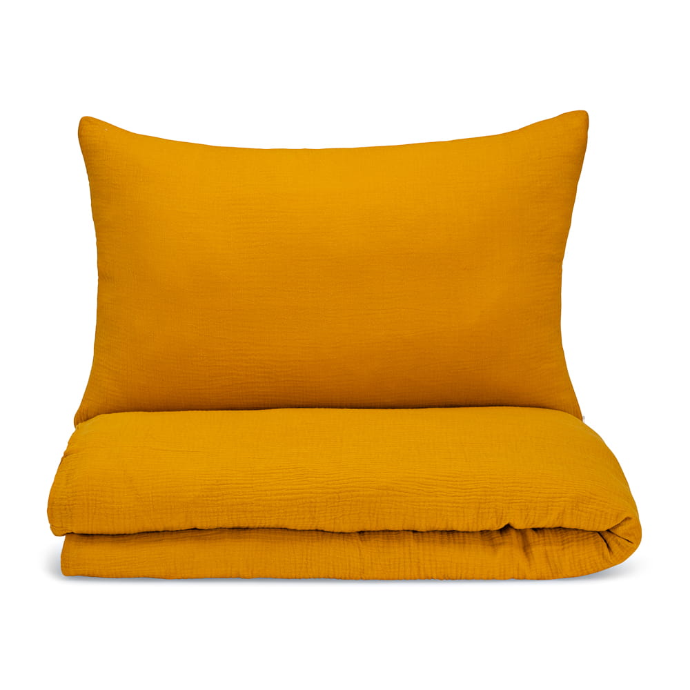 Musselin-Bettwäsche für Kinder - Senfgelb