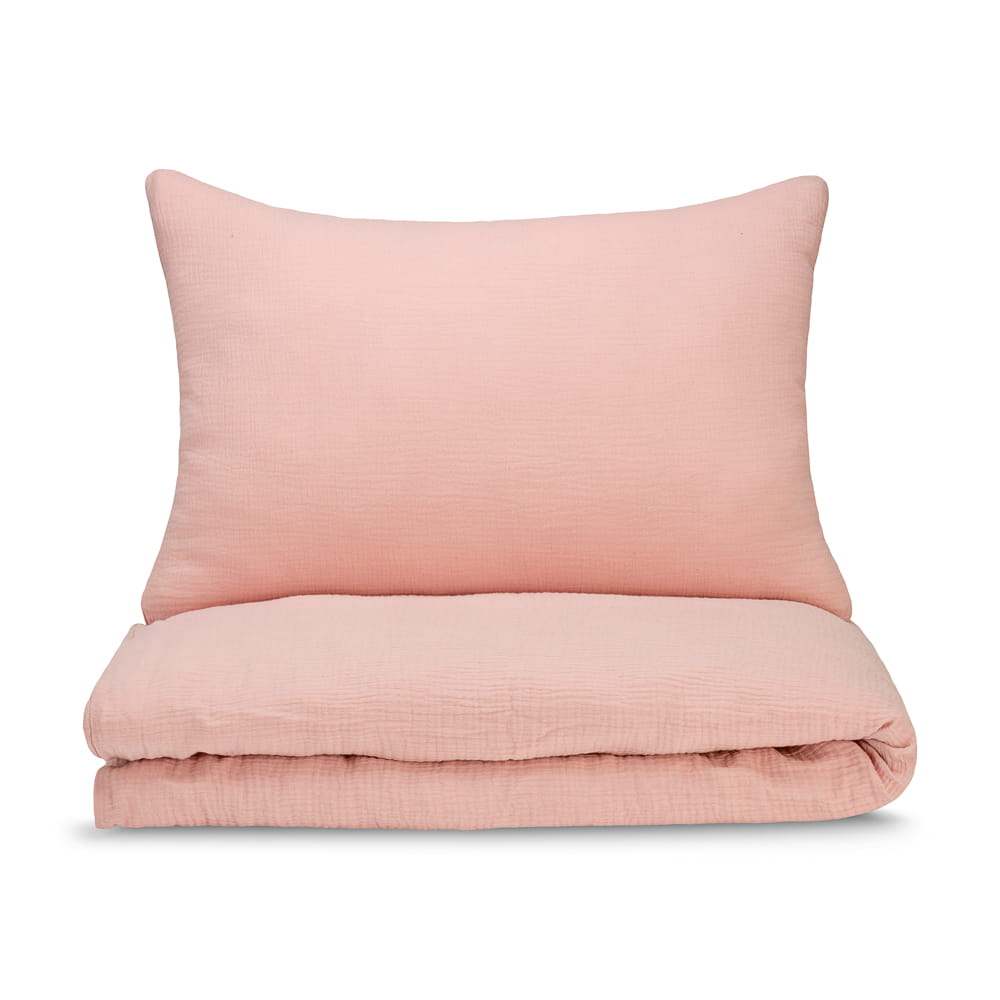 Musselin-Bettwäsche für Kinder - Helles Altrosa