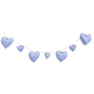 Girlande mit hellblauen Herzen